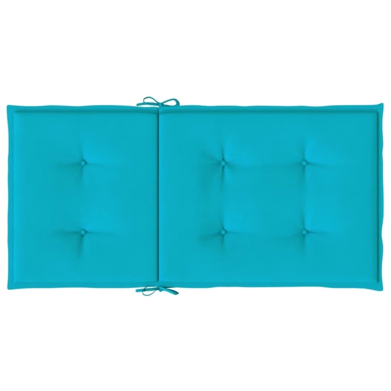 Cuscini Per Sedia Con Schienale Basso 4 Pz Turchese In Tessuto 6 Cuscini Per Sedia Con Schienale Basso 4 Pz Turchese In Tessuto - immagine 6