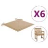 Cuscini Per Sedie Da Giardino 6 Pz Beige 50x50x3 Cm In Tessuto 17 Cuscini Per Sedie Da Giardino 6 Pz Beige 50x50x3 Cm In Tessuto -Garden Home cuscini per sedie da giardino 6 pz beige 50x50x3 cm in tessuto