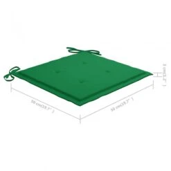 Cuscini Per Sedie Da Giardino 6 Pz Verdi 50x50x3 Cm In Tessuto -Garden Home cuscini per sedie da giardino 6 pz verdi 50x50x3 cm in tessuto 5