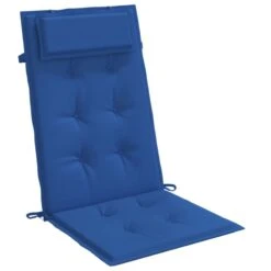 Cuscini Sedia Con Schienale Alto 4 Pz Blu Reale Tessuto Oxford -Garden Home cuscini sedia con schienale alto 4 pz blu reale tessuto oxford 2