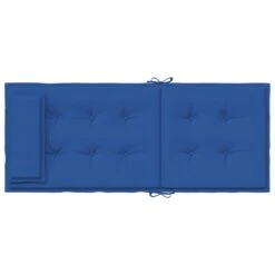 Cuscini Sedia Con Schienale Alto 4 Pz Blu Reale Tessuto Oxford -Garden Home cuscini sedia con schienale alto 4 pz blu reale tessuto oxford 5
