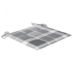 Cuscini Sedie Giardino A Quadri Grigi 4 Pz 50x50x3 Cm Tessuto 7 Cuscini Sedie Giardino A Quadri Grigi 4 Pz 50x50x3 Cm Tessuto -Garden Home cuscini sedie giardino a quadri grigi 4 pz 50x50x3 cm tessuto 1