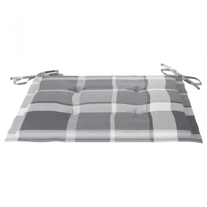Cuscini Sedie Giardino A Quadri Grigi 4 Pz 50x50x3 Cm Tessuto 3 Cuscini Sedie Giardino A Quadri Grigi 4 Pz 50x50x3 Cm Tessuto - immagine 3