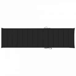 Cuscino Per Lettino Prendisole Nero 200x50x3 Cm In Tessuto -Garden Home cuscino per lettino prendisole nero 200x50x3 cm in tessuto 2