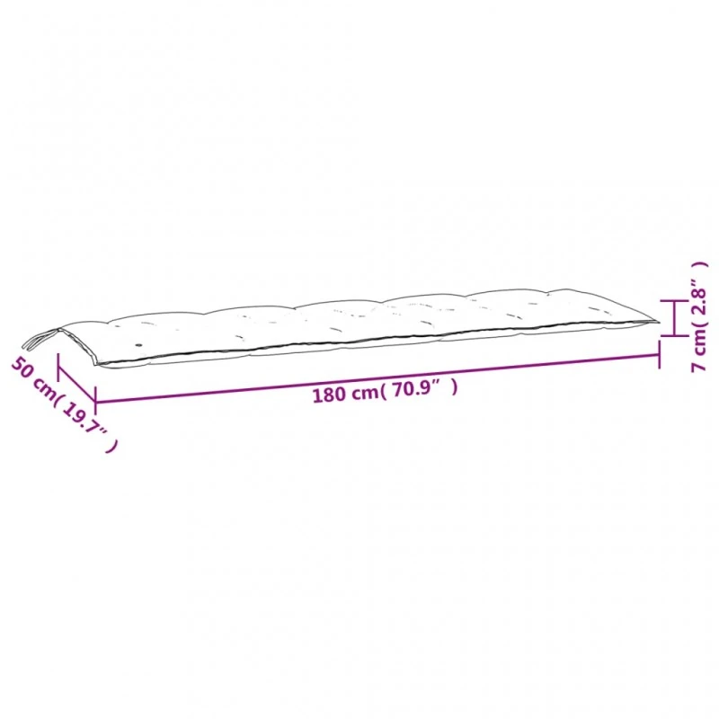 Cuscino Per Panca Beige 180x50x7 Cm In Tessuto Oxford 7 Cuscino Per Panca Beige 180x50x7 Cm In Tessuto Oxford - immagine 7