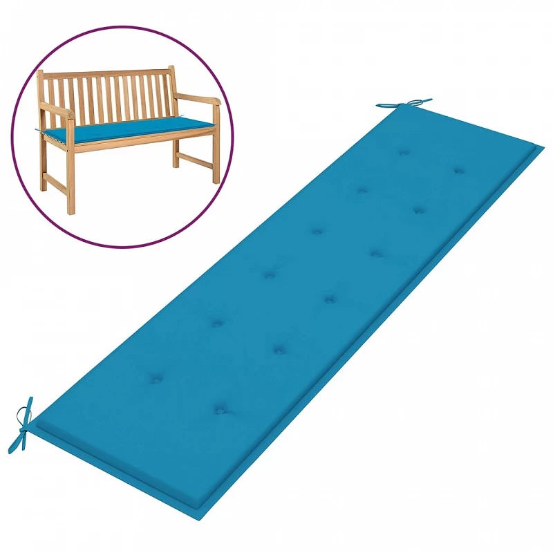 Cuscino Per Panca Da Giardino Blu 180x50x3 Cm 1 Cuscino Per Panca Da Giardino Blu 180x50x3 Cm