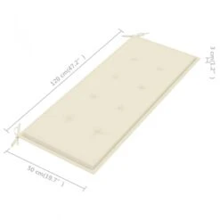 Cuscino Per Panca Da Giardino Crema 120x50x3 Cm -Garden Home cuscino per panca da giardino crema 120x50x3 cm 4