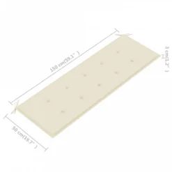 Cuscino Per Panca Da Giardino Crema 150x50x3 Cm -Garden Home cuscino per panca da giardino crema 150x50x3 cm 4