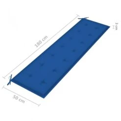 Cuscino Per Panca Da Giardino Royal Blu 180x50x3 Cm In Tessuto -Garden Home cuscino per panca da giardino royal blu 180x50x3 cm in tessuto 3