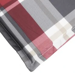 Cuscino Per Sdraio Rosso A Quadri (75+105)x50x3 Cm -Garden Home cuscino per sdraio rosso a quadri 75105x50x3 cm 5