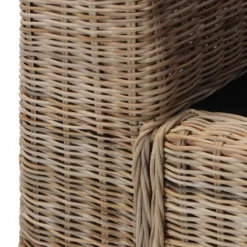 Divano A 2 Posti Con Cuscini In Rattan Naturale -Garden Home divano a 2 posti con cuscini in rattan naturale 5