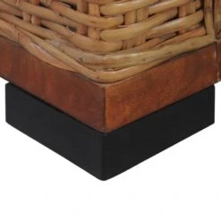 Divano A 2 Posti Con Cuscini Marrone In Rattan Naturale -Garden Home divano a 2 posti con cuscini marrone in rattan naturale 7