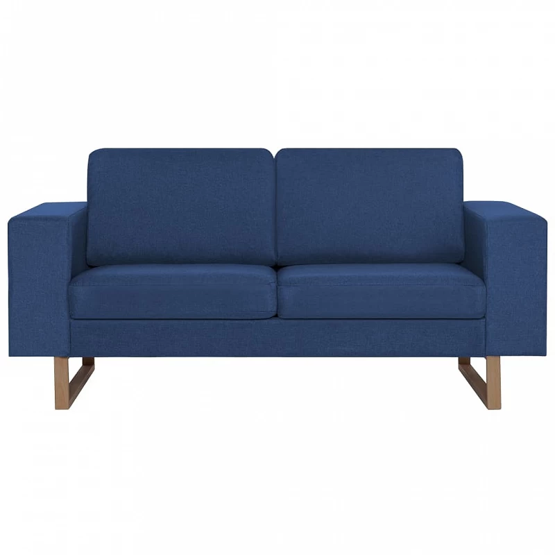 Divano A 2 Posti In Tessuto Blu 3 Divano A 2 Posti In Tessuto Blu - immagine 3