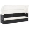Divano Da Giardino Con Tettoia In Polyrattan Nero 16 Divano Da Giardino Con Tettoia In Polyrattan Nero -Garden Home divano da giardino con tettoia in polyrattan nero