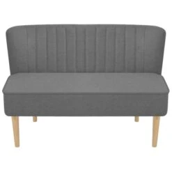 Divano In Stoffa 117x55,5x77 Cm Grigio Chiaro -Garden Home divano in stoffa 117x555x77 cm grigio chiaro 1
