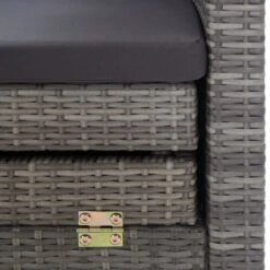 Divano Letto A 3 Posti Estendibile Con Tetto Polyrattan Grigio 15 Divano Letto A 3 Posti Estendibile Con Tetto Polyrattan Grigio -Garden Home divano letto a 3 posti estendibile con tetto polyrattan grigio 7