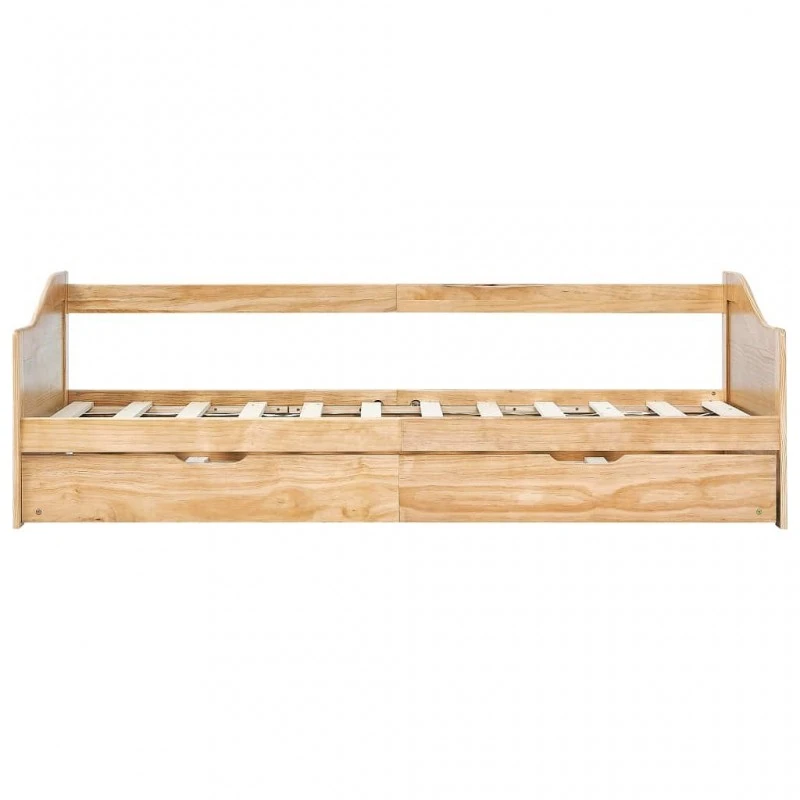 Divano Letto A Scomparsa In Legno Di Pino 90x200 Cm 4 Divano Letto A Scomparsa In Legno Di Pino 90x200 Cm - immagine 4