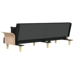 Divano Letto Con Braccioli Nero In Tessuto -Garden Home divano letto con braccioli nero in tessuto 5