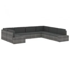 Divano Modulare A 2 Posti In Polyrattan Nero -Garden Home divano modulare a 2 posti in polyrattan nero 9