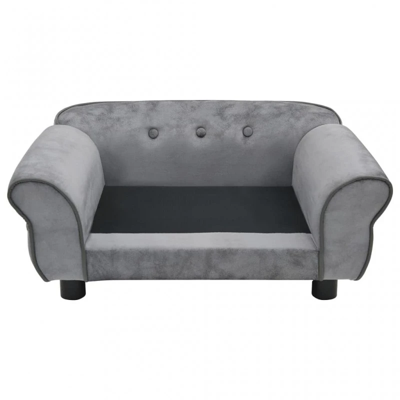 Divano Per Cani Grigio 72x45x30 Cm In Peluche 4 Divano Per Cani Grigio 72x45x30 Cm In Peluche - immagine 4
