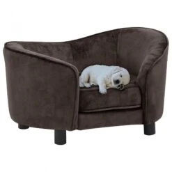Divano Per Cani Marrone 69x49x40 Cm In Peluche