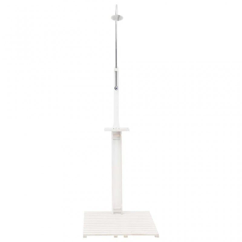 Doccia Da Giardino Bianca In Legno 2 Doccia Da Giardino Bianca In Legno - immagine 2