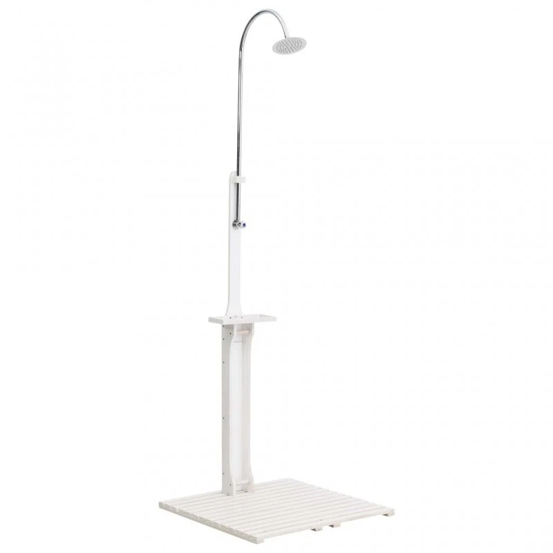 Doccia Da Giardino Bianca In Legno 1 Doccia Da Giardino Bianca In Legno