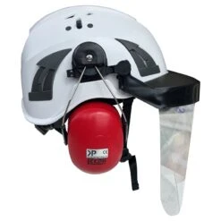 Elmetto Cuffie E Visiera Policarbonato Premium