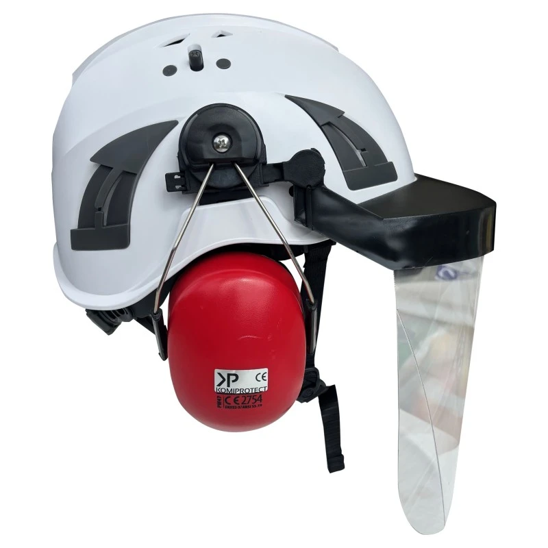 Elmetto Cuffie E Visiera Policarbonato Premium 1 Elmetto Cuffie E Visiera Policarbonato Premium