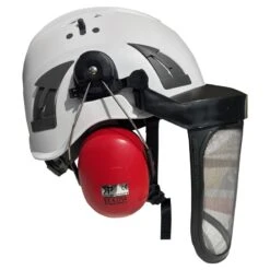 Elmetto Cuffie E Visiera Rete Premium