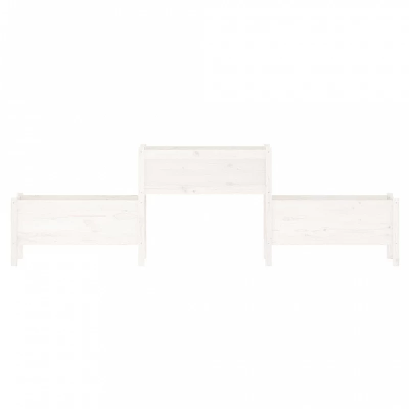 Fioriera Bianca 245,5x44x75 Cm In Legno Massello Di Pino 4 Fioriera Bianca 245,5x44x75 Cm In Legno Massello Di Pino - immagine 4