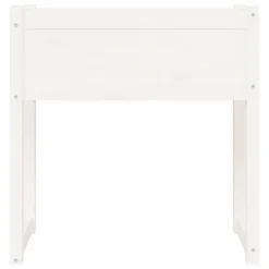 Fioriera Bianca 78x40x81 Cm In Legno Massello Di Pino -Garden Home fioriera bianca 78x40x81 cm in legno massello di pino 4