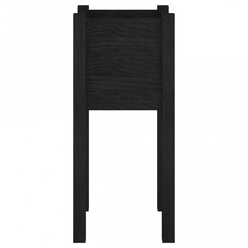 Fioriera Da Giardino Nera 31x31x70 Cm In Legno Massello Di Pino 4 Fioriera Da Giardino Nera 31x31x70 Cm In Legno Massello Di Pino - immagine 4