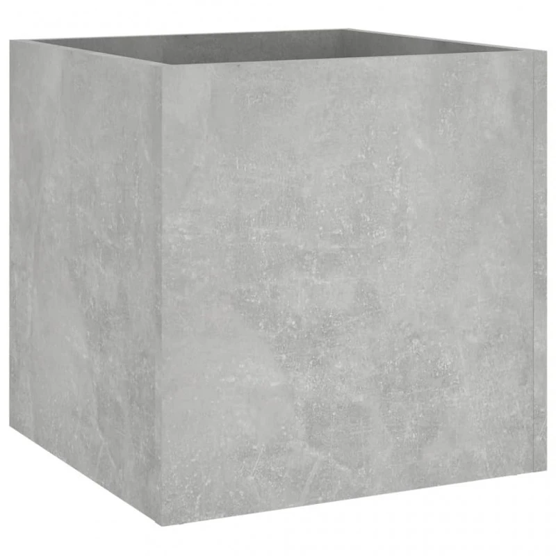 Fioriera Grigio Cemento 40x40x40 Cm In Legno Multistrato 2 Fioriera Grigio Cemento 40x40x40 Cm In Legno Multistrato - immagine 2