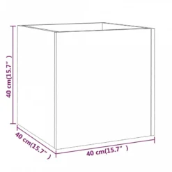 Fioriera Grigio Sonoma 40x40x40 Cm In Legno Multistrato -Garden Home fioriera grigio sonoma 40x40x40 cm in legno multistrato 6