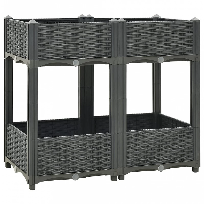 Fioriera Rialzata 80x40x71 Cm In Polipropilene 2 Fioriera Rialzata 80x40x71 Cm In Polipropilene - immagine 2