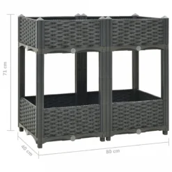 Fioriera Rialzata 80x40x71 Cm In Polipropilene 11 Fioriera Rialzata 80x40x71 Cm In Polipropilene -Garden Home fioriera rialzata 80x40x71 cm in polipropilene 5