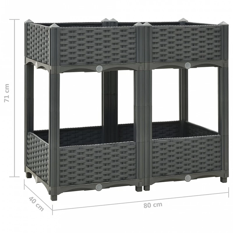 Fioriera Rialzata 80x40x71 Cm In Polipropilene 6 Fioriera Rialzata 80x40x71 Cm In Polipropilene - immagine 6