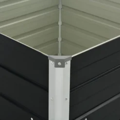 Fioriera Rialzata Antracite 100x100x77 Cm In Acciaio Zincato -Garden Home fioriera rialzata antracite 100x100x77 cm in acciaio zincato 4