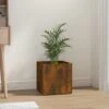 Fioriera Rovere Fumo 40x40x40 Cm In Legno Multistrato -Garden Home fioriera rovere fumo 40x40x40 cm in legno multistrato