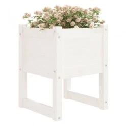 Fioriere 2 Pz Bianche 40x40x52,5 Cm In Legno Massello Di Pino -Garden Home fioriere 2 pz bianche 40x40x525 cm in legno massello di pino 2