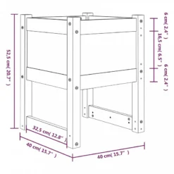 Fioriere 2 Pz Miele 40x40x52,5 Cm In Legno Massello Di Pino -Garden Home fioriere 2 pz miele 40x40x525 cm in legno massello di pino 7