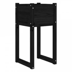 Fioriere 2 Pz Nero 40x40x81 Cm In Legno Massello Di Pino -Garden Home fioriere 2 pz nero 40x40x81 cm in legno massello di pino 3