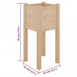 Fioriere Da Giardino 2 Pz 31x31x70 Cm Legno Massello Di Pino -Garden Home fioriere da giardino 2 pz 31x31x70 cm legno massello di pino 7