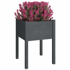 Fioriere Da Giardino 2 Pz Grigie 50x50x70 Cm Massello Di Pino -Garden Home fioriere da giardino 2 pz grigie 50x50x70 cm massello di pino 2