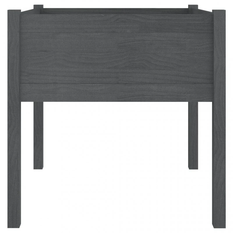 Fioriere Da Giardino 2 Pz Grigie 70x70x70 Cm In Legno Di Pino 4 Fioriere Da Giardino 2 Pz Grigie 70x70x70 Cm In Legno Di Pino - immagine 4