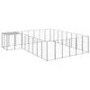 Gabbia Per Cani Argento 15,73 M² In Acciaio -Garden Home gabbia per cani argento 1573 m in acciaio