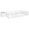 Gabbia Per Cani Argento 22,99 M² In Acciaio