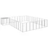 Gabbia Per Cani Argento 25,41 M² In Acciaio 13 Gabbia Per Cani Argento 25,41 M² In Acciaio -Garden Home gabbia per cani argento 2541 m in acciaio