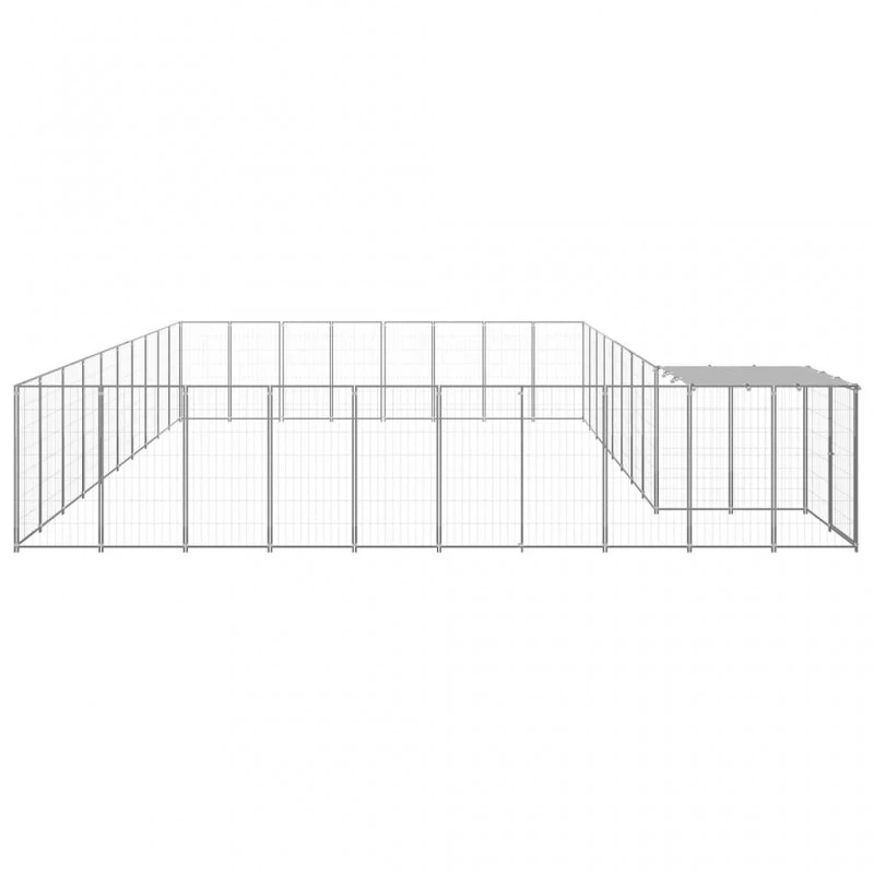 Gabbia Per Cani Argento 25,41 M² In Acciaio 3 Gabbia Per Cani Argento 25,41 M² In Acciaio - immagine 3